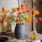 Artificial Flowers 6 Stems Poppy Silk Bouquet,for Wedding, Home, Party